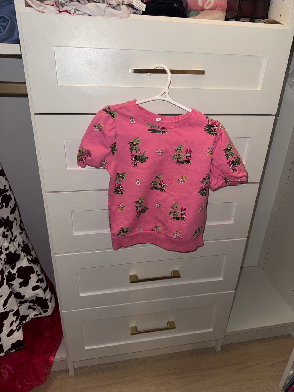 Janie and Jack Pink Tropical Print Short-Sleeve Top